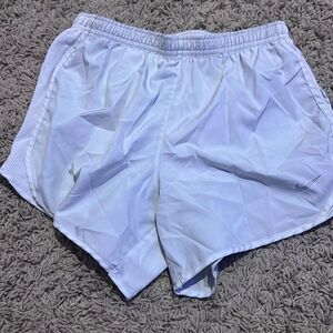 Nike girls white track shorts